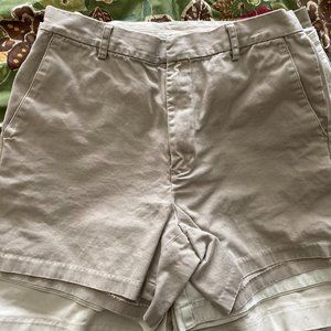 J Crew Chinos flat front khaki shorts 6